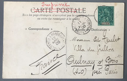 Guinée N°4 Sur Enveloppe TAD LOANGO à BORDEAUX L.L. N°3 Pour La France 11.4.1906 - (B2134) - Covers & Documents