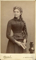 IMPERIAL RUSSIA. BEAUTIFUL LONG-HAIRED GIRL IN TIGHT CORSET CDV 1900s - Old (before 1900)