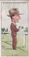 19 Walter Earl - Turf Personalities 1929 - Ogdens  Cigarette Card - Original - Sport - Horse Racing - Ogden's