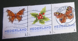 Nederland - NVPH - 3013 - Persoonlijke Gebruikt - Set Van 3 - Gehakkelde Aurelia - Hulst - Dagpauw - Brinkman - Personalisierte Briefmarken