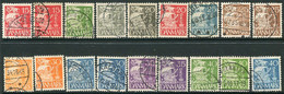DENMARK 1933-40 Caravelle Definitives Complete With Both Types,  Used.  Michel 202 I-209 II; 261-63; SG277-82b - Gebruikt