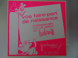 Une Affichette Adhésive Publicitaire De Gadeau Relief Pour Les Faire Part De Naissance De Barberousse - Posters