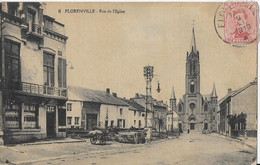 FLORENVILLE ..-- Rue De L' Eglise . 1919 Vers PARIS ( Melle Simone JACQUET ) . Voir Verso . - Florenville