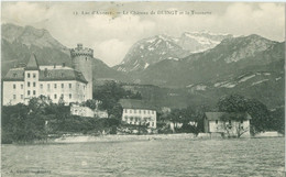 Lac D'Annecy 1922; Le Château De Duingt Et La Tournette - Voyagé. (A. Gardet - Annecy) - Annecy