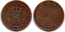 Indes Néerlandaises 2.5 Cents 1945 TTB - Niederländisch-Indien