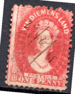 AUSTRALIE (TASMANIE) - 1864-70 - N° 16 - 1 P. Carmin - (Effigie De Victoria) - Used Stamps
