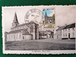 CP  La Buissière  - Environs De Thuin - Eglise Commémorative - Merbes-le-Chateau