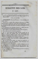 Bulletin Des Lois 1087 1844 Classe 1843/Hédé/Chemin De Fer D'Orléans à Vierzon/Rouzat Allier Sioule (Saint-Bonnet...) - Décrets & Lois