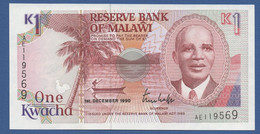 MALAWI - P.23a – 1 Kwacha 1990 UNC Serie AE119569 - Malawi