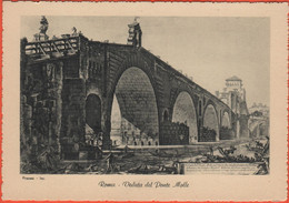 ITALIA - ITALY - ITALIE - ROMA - Veduta Del Ponte Molle - Incisore Piranesi - Not Used - Ponts