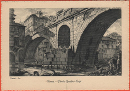 ITALIA - ITALY - ITALIE - ROMA - Veduta Del Ponte Quattro Capi - Incisore Piranesi - Not Used - Ponts