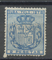 Cuba - Kuba Télégraphe 1878 Y&T N°TT43 - Michel N°TM(?) Nsg - 2p Armoirie - Telegraphenmarken