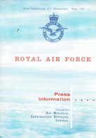 Dossier De Présentation De La Royal Air Force Pour Le Salon Aéronautique De Paris 1963 - Aviation