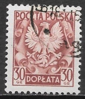 Poland 1953. Scott #J140 (U) Polish Eagle - Strafport