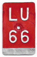 Velonummer Luzern LU 66 - Plaques D'immatriculation