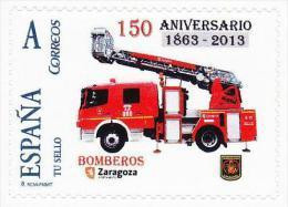 Spain 2014 - 150 Aniv. Bomberos Zaragoza Mnh - Firemen