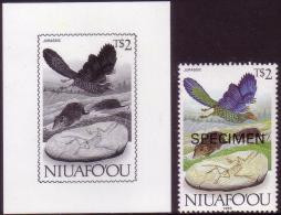 Tonga Niuafo'ou 1989  - Jurassic Age - Bird Archaeopteryx - Last Left - + Specimen - Prehistorisch