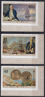 COOK ISLANDS 1978 Captain Cook’s Discovery Of Hawaii, IMPERFORATE Set Of 3 MNH - Explorateurs