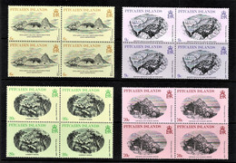 Pitcairn Islands 1979 Engravings Of The 19th Century Set As Blocks Of 4 MNH - Pitcairn Islands