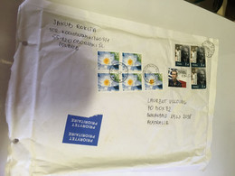 (2 A 26) Poland Letter Posted To Australia (during COVID-19 Pandemic) Larger Size (27 X 20 Cm) Many Stamps - Cartas & Documentos