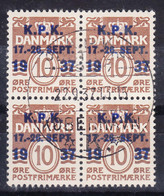 Denmark 1937 Mi#241 Used Piece Of 4 - Gebraucht