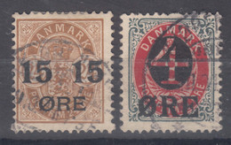 Denmark 1904 Mi#40-41 Used - Gebruikt