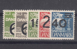 Denmark 1940 Mi#253-257 Mint Hinged - Neufs