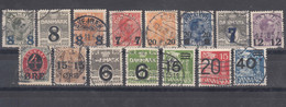 Denmark Overprint Stamps From Different Years, 1904,1921,1926,1940 Used - Gebraucht