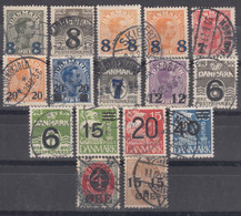 Denmark Overprint Stamps From Different Years, 1904,1921,1926,1940 Used - Gebruikt