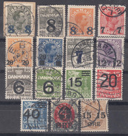 Denmark Overprint Stamps From Different Years, 1904,1921,1926,1940 Used - Oblitérés
