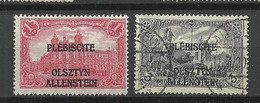 Deutschland Allenstein 1920 Michel 10 & 14 */o - Allenstein