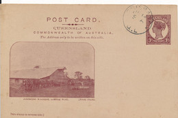 Entier Postal Queensland Bergerie De Jondaryan - Post Card Queensland Jondaryan Woolshed Loading Wool 1 Penny - Rare - Postwaardestukken