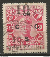 Cochin - 1921 Rama Varma II Official 10p/9p  Used    SG O22  Sc O26 - Cochin