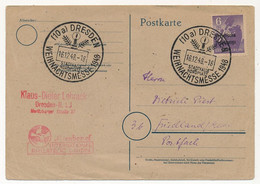 ALLEMAGNE - Cachet DRESDEN - Weihnachtsmesse 1948 - Sur CP Affranchie TP Zone Soviétique - Autres & Non Classés