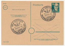 ALLEMAGNE - Cachet DRESDEN - Weihnachtsmesse 1948 - Sur Entier CP August Bebel - Autres & Non Classés