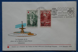 AB5 LA REUNION  BELLE LETTRE  1943 ST PIERRE NON VOYAGEE +AFFRANCH . PLAISANT - Brieven En Documenten