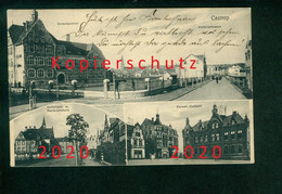 AK Castrop, Victoriastrasse U.-schule, Kaiserl. Postamt, Gel. 1912 - Castrop-Rauxel