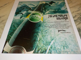 ANCIENNE PUBLICITE NATURE SAUVAGE PERRIER  1976 - Affiches