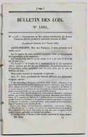 Bulletin Des Lois 1088 1844 Brevets D'invention (Opium Gabriel à Metz, Louis Dejean Cirque, Fichet Serrurier...)/Tannay - Décrets & Lois