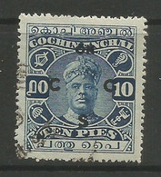 Cochin - 1918 Rama Varma II Official 10p Used      Sc O14 - Cochin