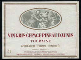 Vin De Tourraine // Vin Gris Cépage Pineau D'Aunis - Autres & Non Classés