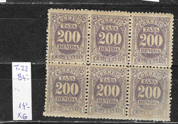 BRASILNº TX 22 SEIS SELLOS - Unused Stamps