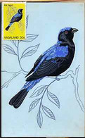 Nagaland 1969 Blue-Backed Fairy Bluebird - Original Hand-painted Artwork As Used For 50c (except Branch Outline Has Been - Local Issues