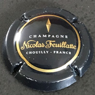 252 - 45 - Nicolas Feuillatte E De France En Dessous Du T (contour Noir) Chouilly, Epernay Capsule De Champagne - Feuillate