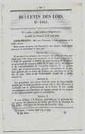 Bulletin Des Lois 1091 1844 Emprunt Grec/Maison (prison) Pour Les Jeunes Filles Détenues Rue Saint-Victor Paris/Nantes - Décrets & Lois