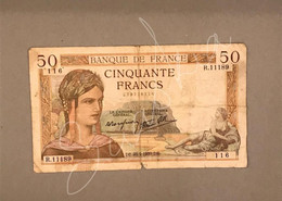 #BLT24 - Banque De France 50 Francs - 279716116 - R. 11189 - 50 F 1934-1940 ''Cérès''