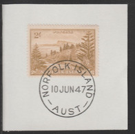 Norfolk Island 1947 Ball Bay 2s (SG 12) With Madame Joseph Forged Postmark Type 306 - Local Issues