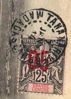 GRANDE COMORE - TIMBRE N° 24 De GRANDE COMORE Sur CPA MADAGASCAR, CACHET TANANARIVE - JANVIER 1914 - TRES BON ETAT - Cartas & Documentos