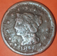 Monnaie  One Cent Des États-Unis De 1846   TB/  B30 - Collections