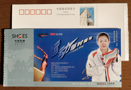 Women Diving Champion Fumingxia,China 2001 Jinjiang China Shoe Capital Meike Sports Shoes Advertising Pre-stamped Card - Diving